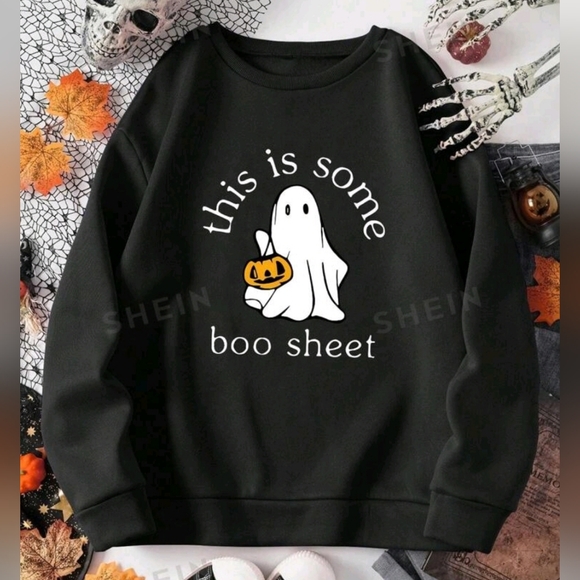 SHEIN Tops - 🎃 BNWT Shein "This is some boo-shit" sweatshirt size XL